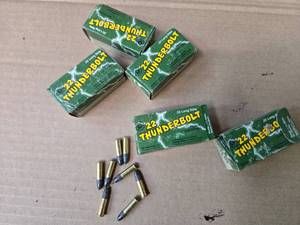 lot 48 image: A lot of 5 boxes of 22 Thunderbolt rounds