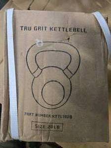 lot 4 image: Lot of one 20LB Tru Grit Kettle Bell (NEW)