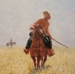 lot 15 image: Watch by Ilia Efimovich Oil on Canvas  31 x 39