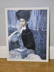 lot 17 image: Reproduction Painting of Lady Z by Grigory Bobrovsky Professionally Framed