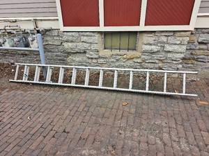 lot 209 image: 24 Foot Aluminum Extension Ladder