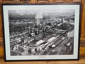 lot 172 image: Industrial Fine Art Aerial Photography Print - Fords Rouge 1950s