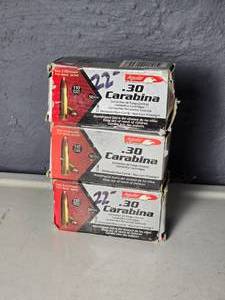 lot 159 image: Aguila .30 Carabina Ammunition - (3)