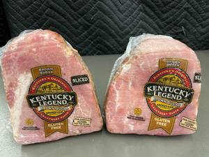 J&H - 2 X Kentucky Legend Brown Sugar Smoked Ham Slices 1.3Lbs each approx