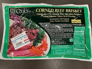 lot 23 image: J - Cooks Corned Beef Brisket with Spice Packet 2.66LBs