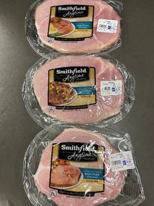 lot 39 image: C&I - Smithfield Anytime Favorites Sliced Ham Steak Set of 3