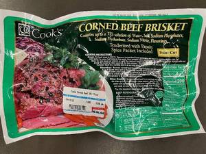 lot 57 image: Cooks Corned Beef Brisket with Spice Packet 2.89LBs