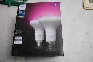 lot 5 image: Philips Hue White and Color Ambiance A19 LED Smart Bulbs Twin Pack