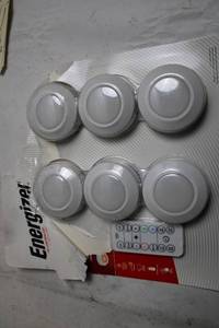 Energizer Set of 6 Wireless LED Puck Lights with Remote Control