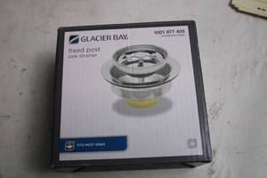lot 18 image: Glacier Bay Fixed Post Sink Strainer Stainless Steel