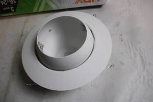 lot 22 image: Halo 6-Inch White Adjustable Eyeball Recessed Light Trim