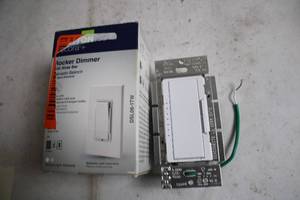 lot 41 image: Leviton Decora Rocker Slide Dimmer White