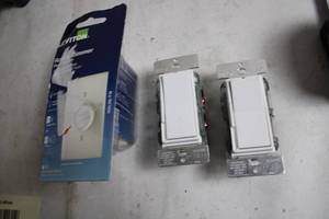 lot 43 image: Leviton RDL06-TW SureSlide Dimmer Switch Set