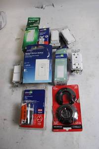 lot 47 image: Lot of Electrical Switches and Accessories Including Lutron and Leviton