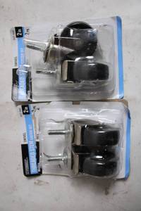 lot 82 image: Set of 4 Everbilt 2-Inch Swivel Threaded Stem Caster Sets