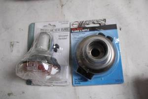 lot 88 image: Glacier Bay Handheld Shower Holder and Flange Nipple Set