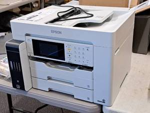 lot 456 image: Epson Printer ET-16600 with Extra Ink Cartridges