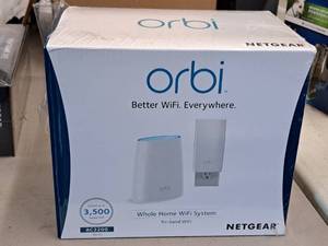 lot 489 image: Orbi by Netgear AC2200 Whole Home Wi-Fi System RBK30-100NAS (New In Box)