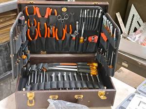 lot 530 image: Assorted Handyman Tool Kit with Briefcase Carry Case