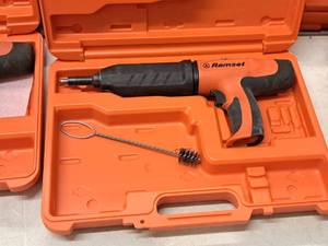 lot 415 image: Ramset Cobra Powder Actuated Fastener for Wood Framing with Accessories and Plastic Carry Case