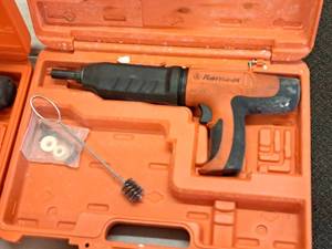 lot 425 image: Ramset Cobra Powder Actuated Fastener for Wood Framing with Accessories and Plastic Carry Case