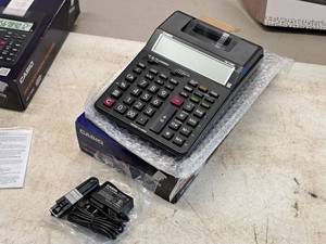 lot 492 image: Casio Mini Desktop Printing Calculator HR-170RC (New In Box)