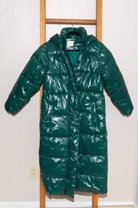 lot 3 image: A New Day XS Water Resistant Green Hooded Full Length Puffer - New with Tags