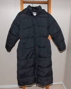 lot 30 image: A New Day Medium Water Resistant Black Hooded Full Length Puffer - New without Tags