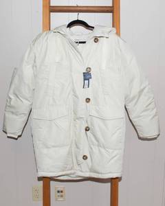 lot 42 image: Universal Thread Womens Medium Long Parka Jacket - Cream, New With Tags