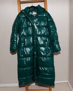 lot 67 image: A New Day XL Water Resistant Green Hooded Full Length Puffer - New with Tags
