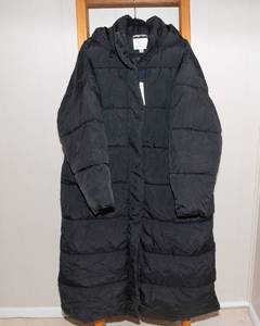 lot 86 image: A New Day XXL Water Resistant Black Hooded Full Length Puffer - New with Tags