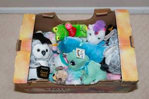 lot 77 image: Large Box of a Variety of Stuffed Animals
