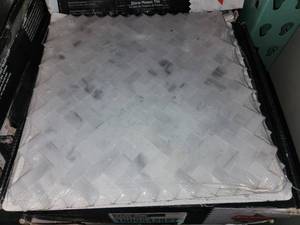 12 boxes xpress frost white herringbone mosaic tile