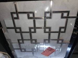 lot 47 image: 12 sheets blanco lynx mosiac tile