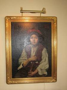lot 23 image: Traditional Framed Art with Light
