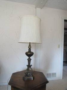 lot 55 image: MCM Tall Brass Table Lamp