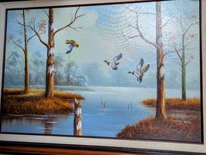 lot 57 image: Framed Art of WaterFowl  Chris Royce by Artistic Interiors with certificate