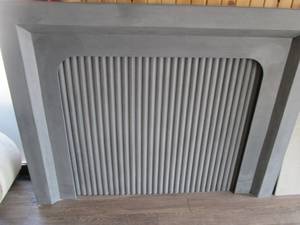 lot 2 image: Slate blue tone concrete fireplace su...
