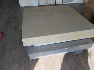 lot 8 image: Offset Square Tier Concrete Coffee ta...