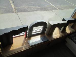 lot 21 image: Concrete fireplace surround Samples m...