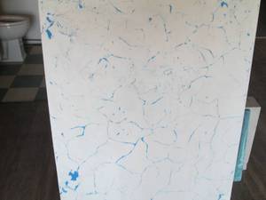 lot 28 image: Crackled blue style Concrete wall dec...