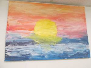 lot 38 image: Falling into the horizon abstract c...