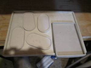 lot 40 image: 6pc Smooth Concrete serving tray set...