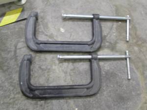 lot 63 image: Pair of Husky 8in c-clamps...