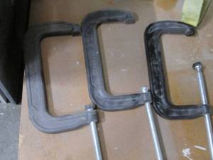 lot 64 image: Lot of (3) Husky 8in c- clamps...