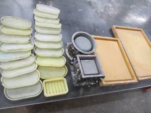 lot 114 image: Concrete planter and soap tray molds