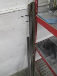 lot 130 image: Misc lot of 4ft rebar and wood spin...