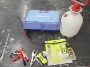 lot 132 image: XXL 2mil bags, scrapers, snap knive...