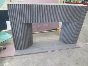 lot 164 image: Large column style fireplace surrou...