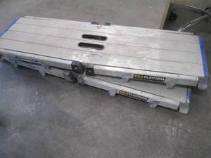 lot 165 image: Pair of aluminum Werner Pro platfor...